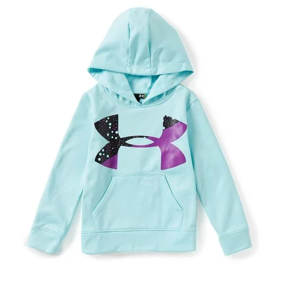 Under Armour Girls Size 5 Hoodie Leggings Long Sleeve Top NEW Aqua Purple